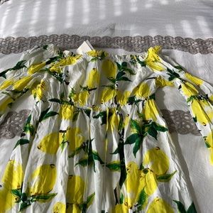 New Lemon print dress/swim cover up
